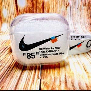Nike OFF WHITE design Protective case for AirPods 3: (2021) Clear
